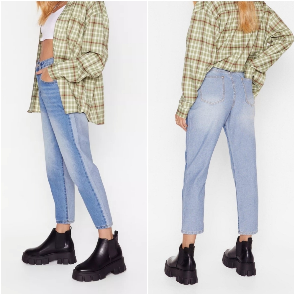 Nasty Gal Light Blue Ankle Jeans